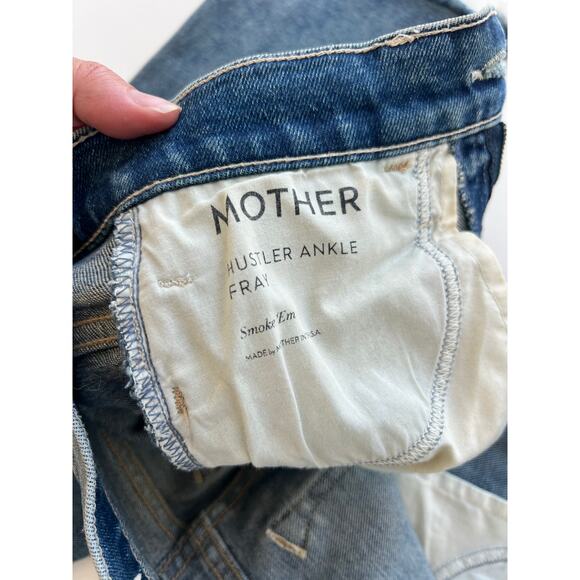 Mother The Hustler Ankle Fray Jeans Smoke ‘Em Wash 25 - Picture 6 of 13